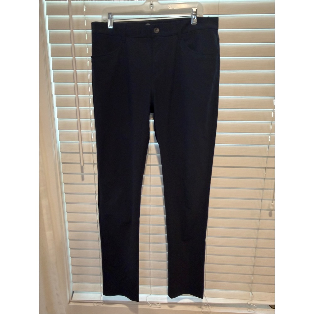 Vuori Meta Pants Mens 34 Navy Blue Slim Fit Performance Chino 5-Pocket Travel